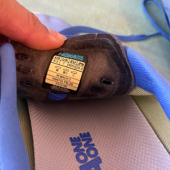 Hoka One One Mach 2 Profly Blue Mesh Running Shoes Sz 8.5 - Picture 6 of 10